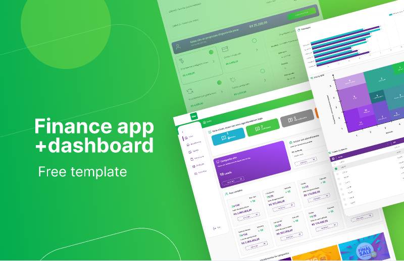 Finance app & Dashboard Figma Website Template