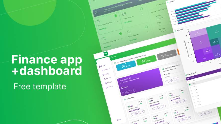 Finance app & Dashboard Figma Website Template