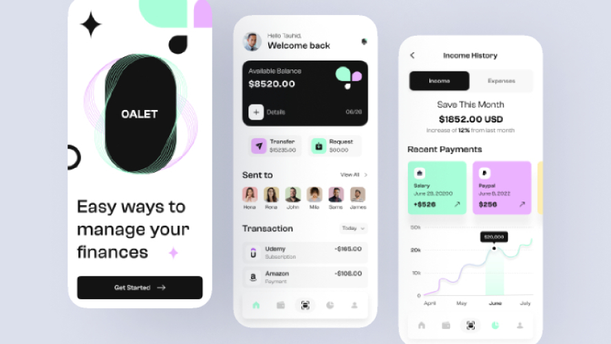 Finance App UI kits Figma Mobile Template