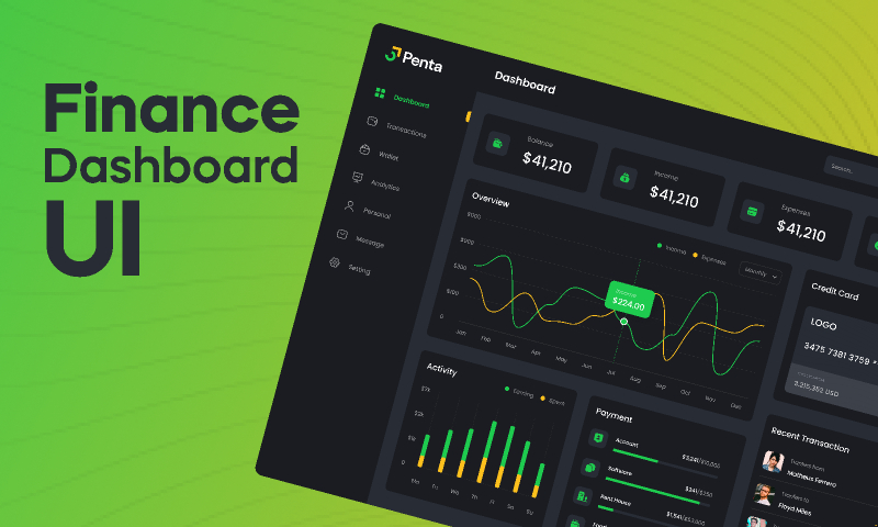 Finance Dashboard UI Figma Template