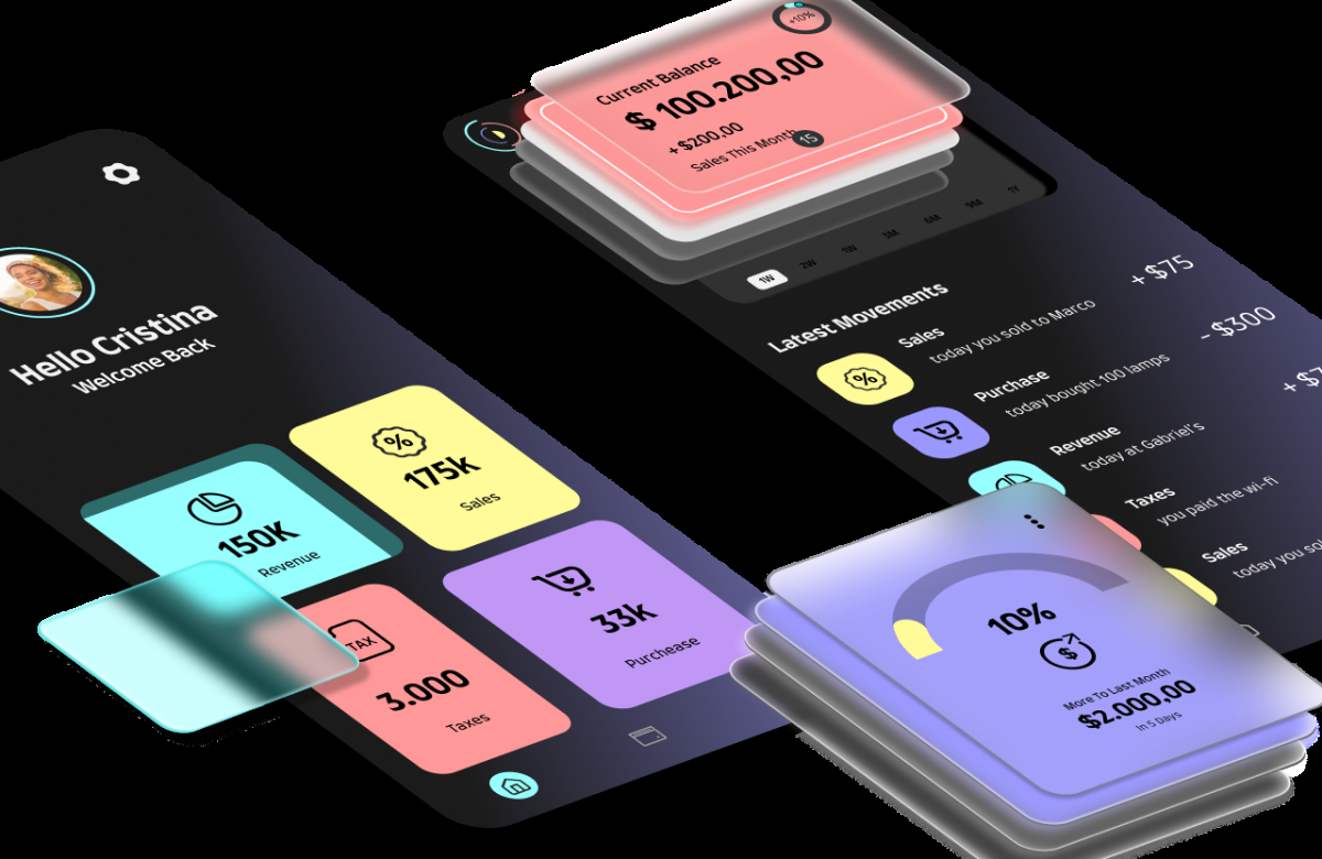 Financial 3D Mobile App Template