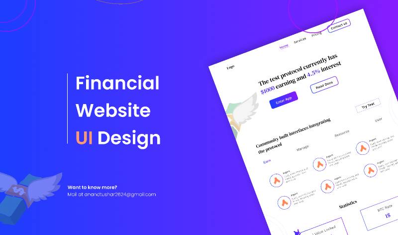 Financial Services Website Design Figma Template