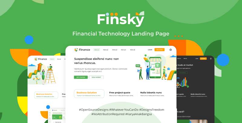 Financial Tech Landing Page Figma Website Template