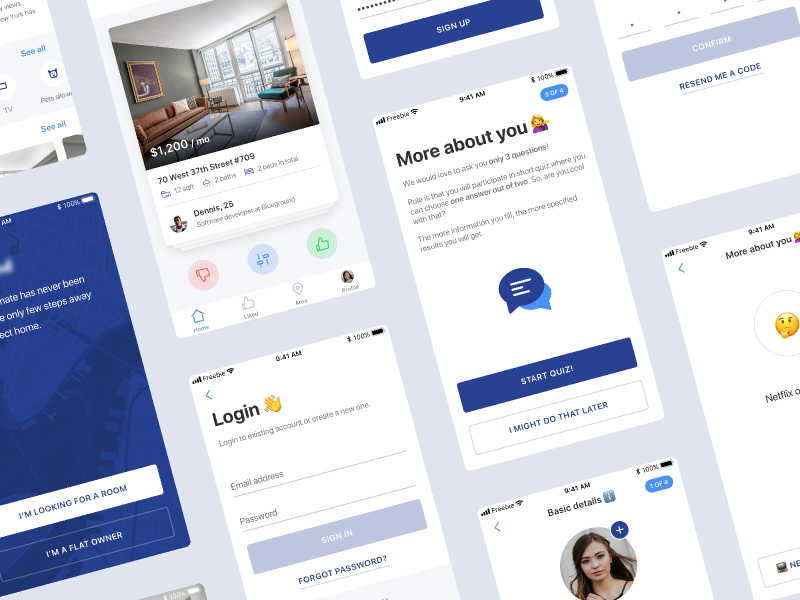 Find a Roommate UI Kit