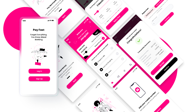 Fintech App UI Kit Mobile Template