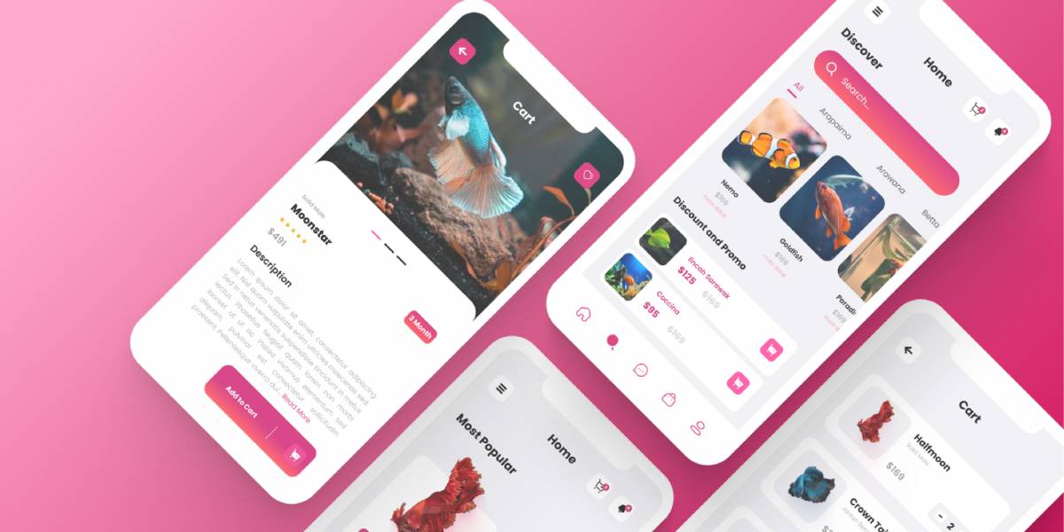 Fish E-commerce Mobile App Figma Template