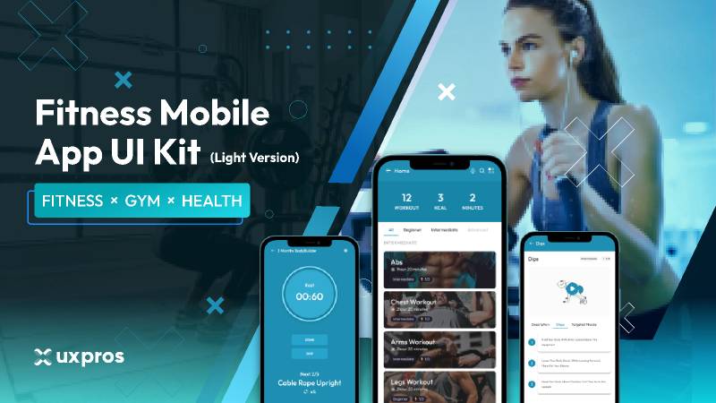 Fitness App Light Version Figma Mobile Template