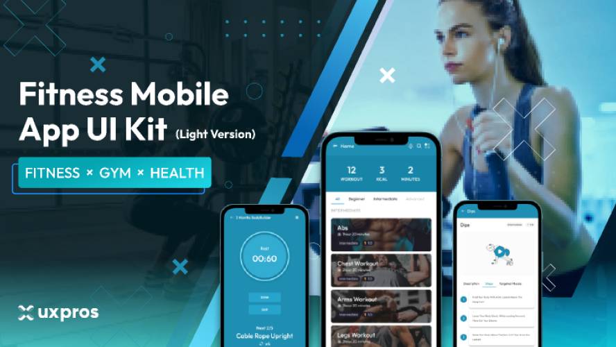 Fitness App Light Version Figma Mobile Template