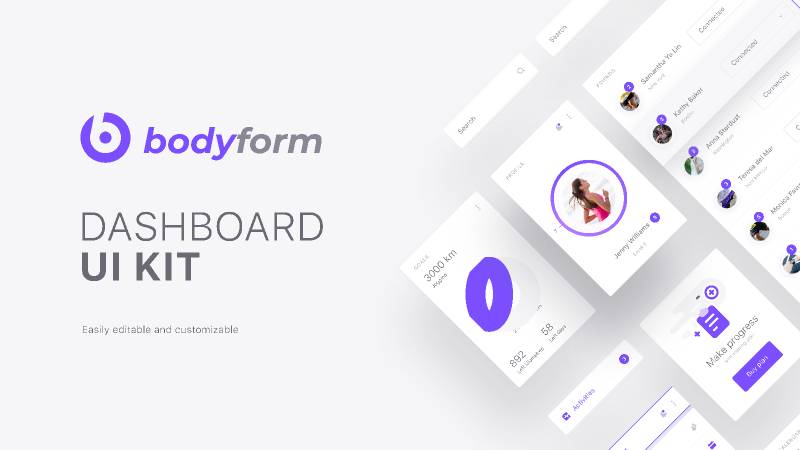 Fitness Dashboard UI Kit Figma Website Template