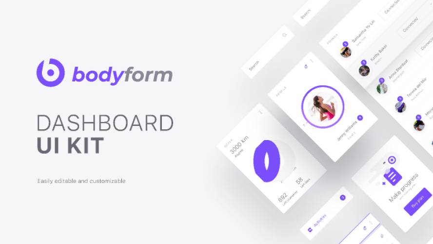 Fitness Dashboard UI Kit Figma Website Template