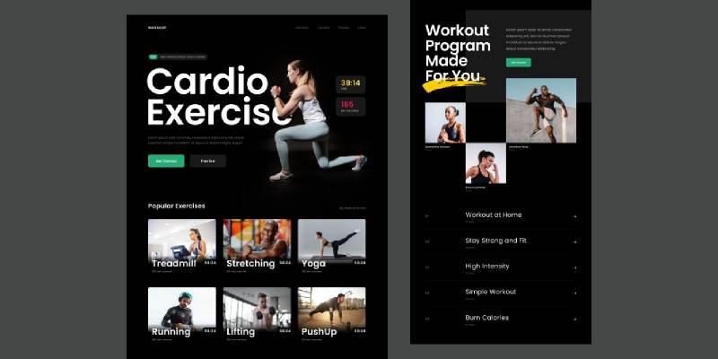 Fitness Landing Page Figma Template