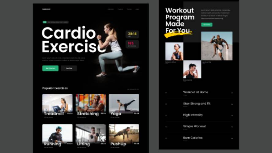 Fitness Landing Page Figma Template