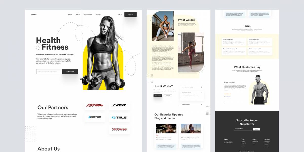 Fitness Trainer Landing Page Figma Template