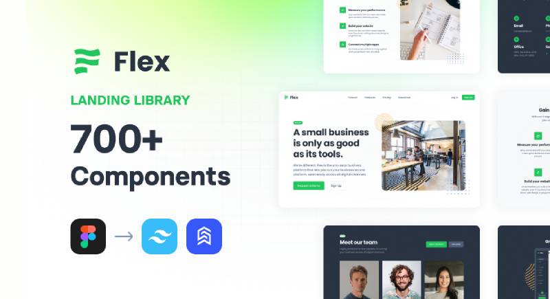 Flex UI library for Tailwind CSS Figma Template