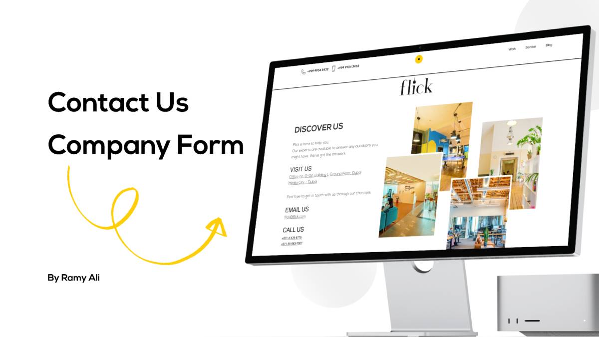 Flick - Contact Us Company Form Figma Template