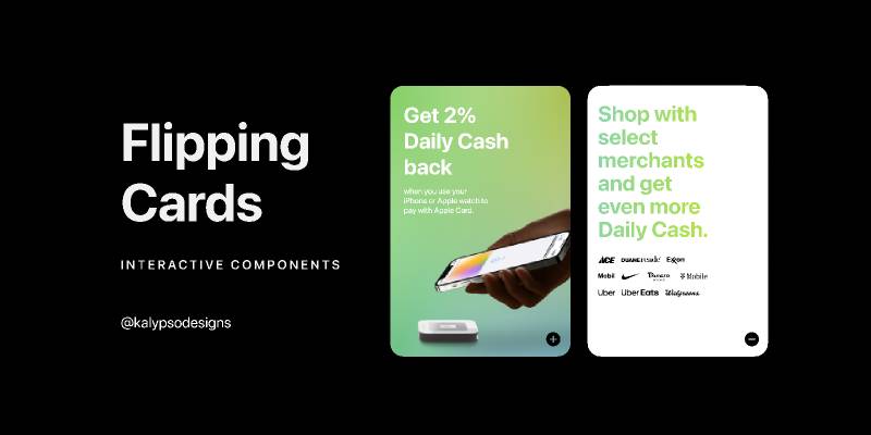 Flipping cards Interaction figma ui kit