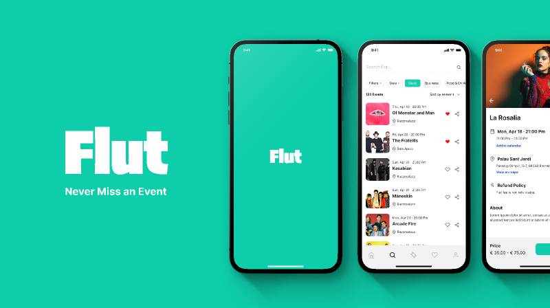 Flut - Events App UI Figma Template
