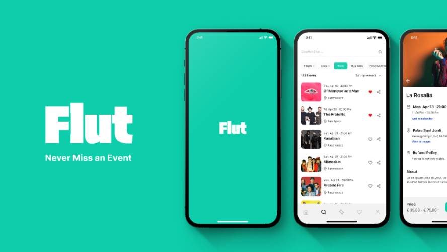 Flut - Events App UI Figma Template