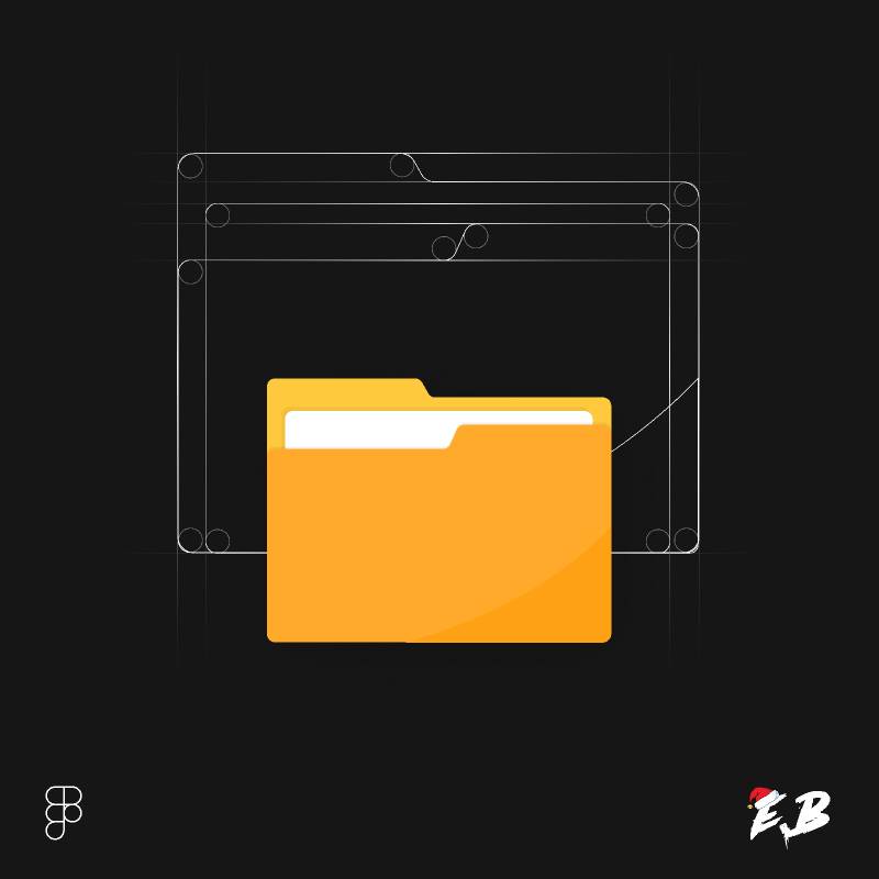 Folder illustration design Figma