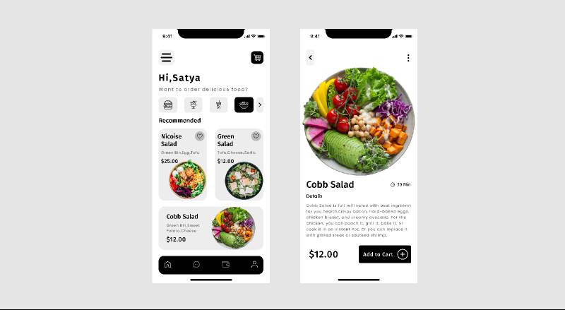 Food app design figma teamplates free