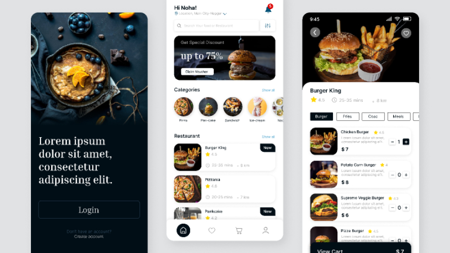 Food App Figma Free Mobile Template