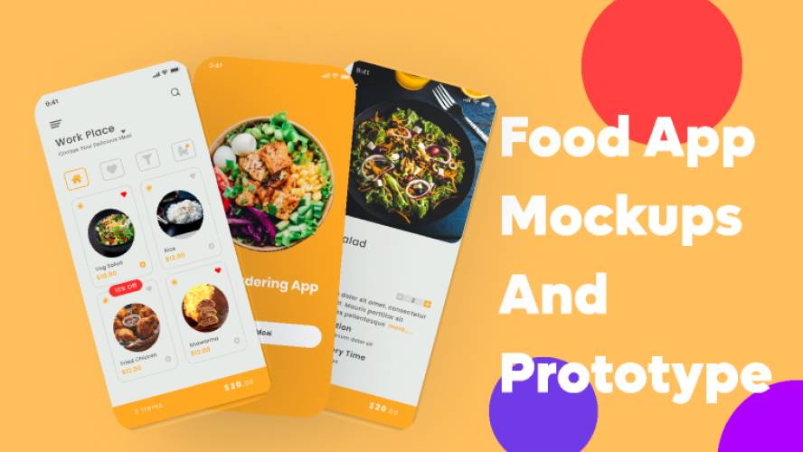 Food App Mockups And Prototype Figma Mobile Template