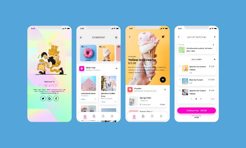 Food App UI Design Figma Mobile Template