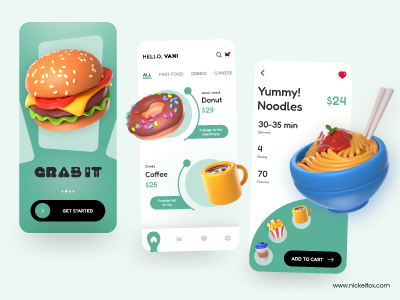 Food Application Figma Mobile App Template