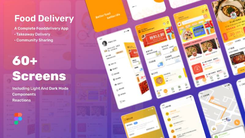 food delivery app - Figma Mobile Template