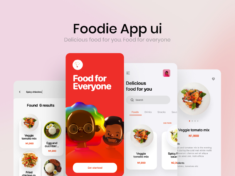 Food delivery app Ui kit