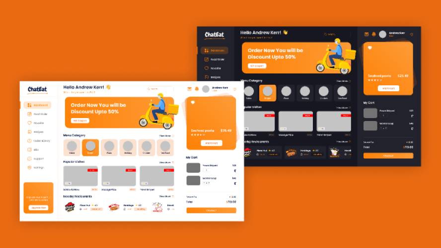 Food Delivery Dashoard Figma Website Template