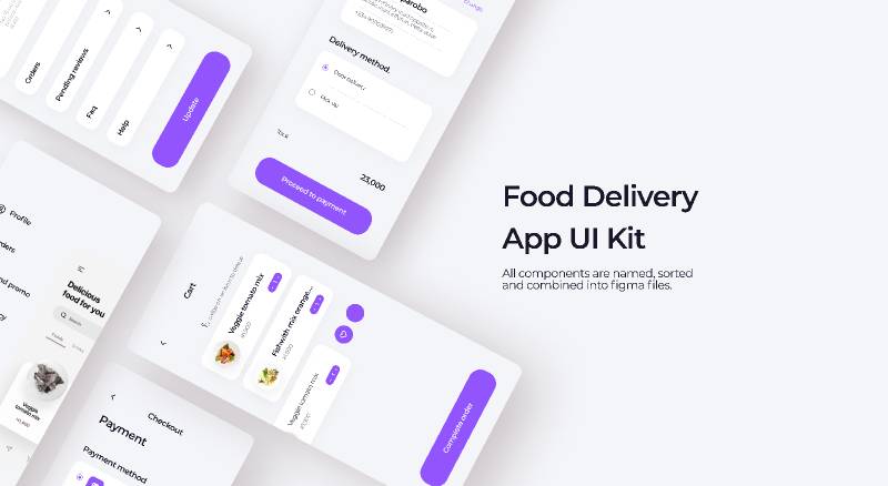 Food Delivery Figma Mobile App | UI4Free