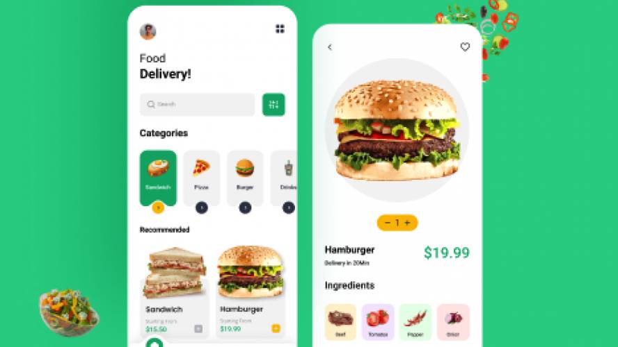Food Free Delivery Mobile App Figma Template