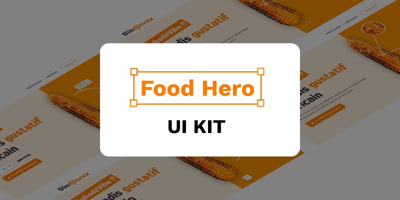 Food Hero Section UI kit Figma Web Ui kit