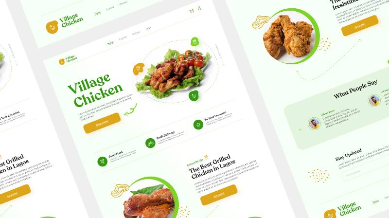 Food Landing Page Design Figma