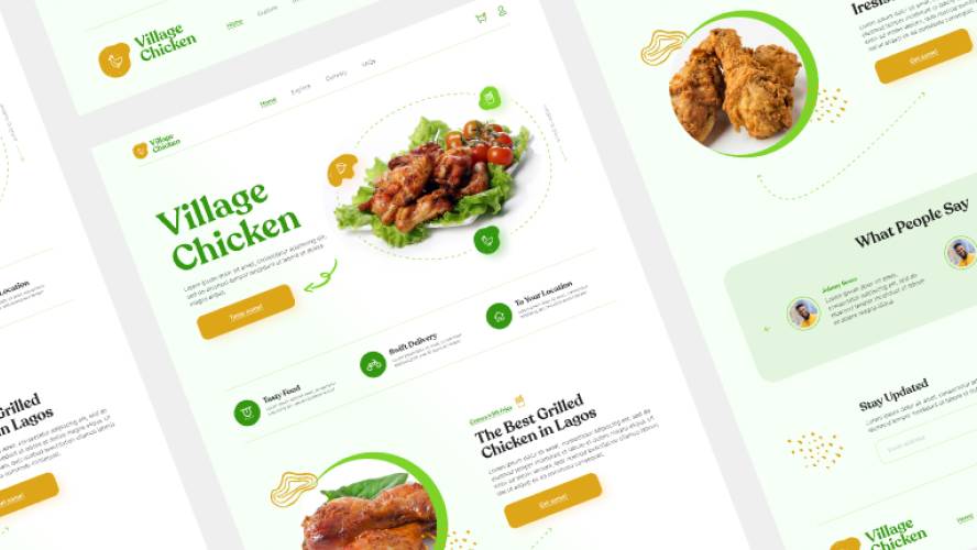 Food Landing Page Design Figma