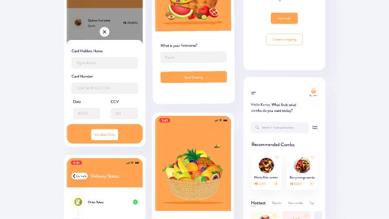 Food Order App E-commerce Mobile UI Kit