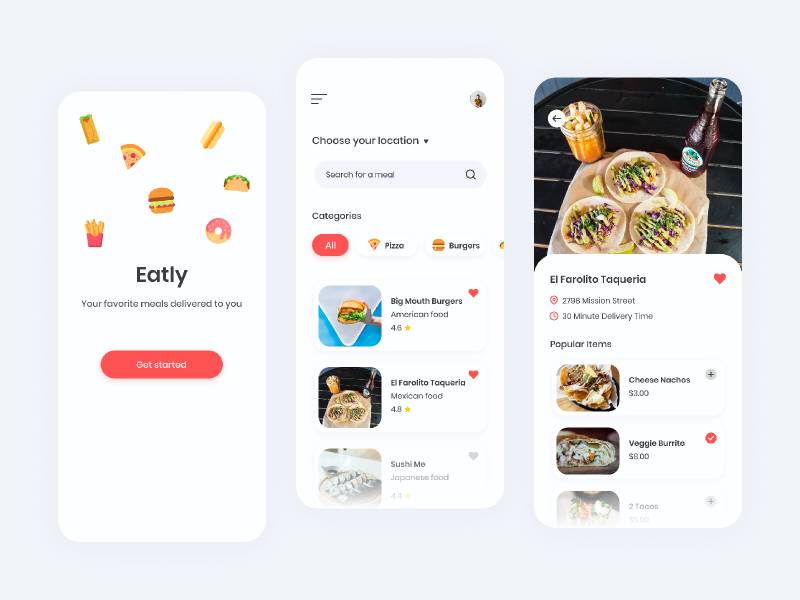 Food Order App figma free template