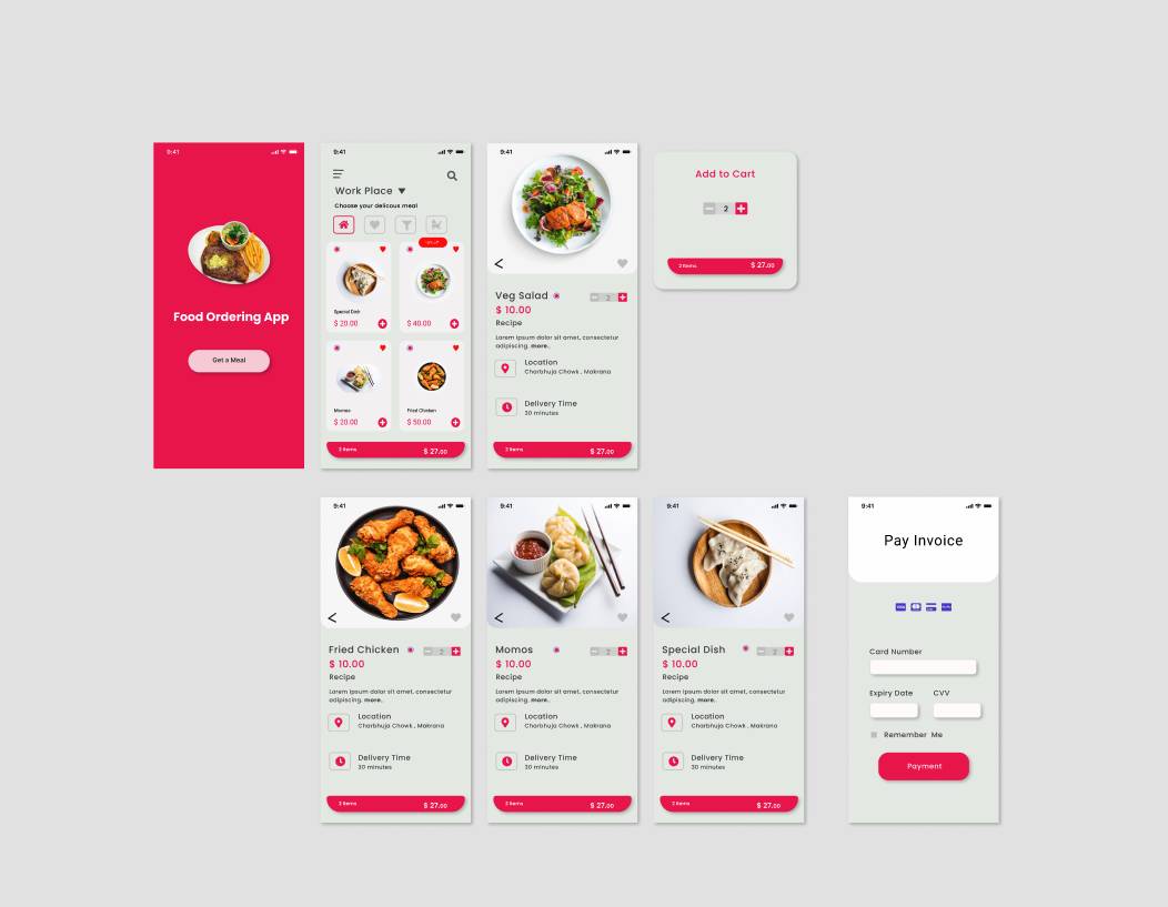 Food ordering App Figma Template