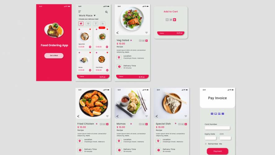 Food ordering App Figma Template