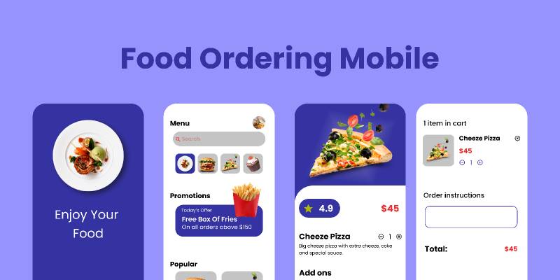 Food Ordering Mobile App Figma