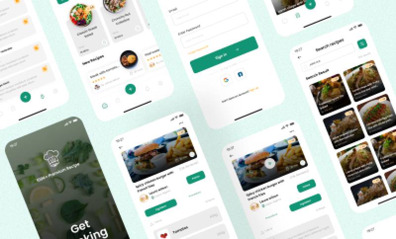 Food Recipe App Figma Mobile Ui Kit