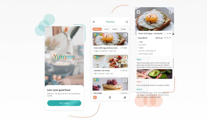 Food Recipe Application Figma Mobile Template