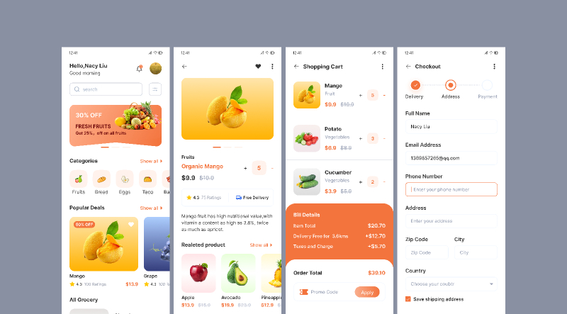 Food UI Mobile Figma Template