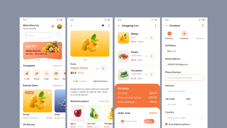 Food UI Mobile Figma Template