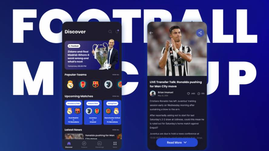 Football App Mockup Figma Template