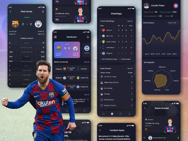 Football Fantasy App Figma Mobile Template
