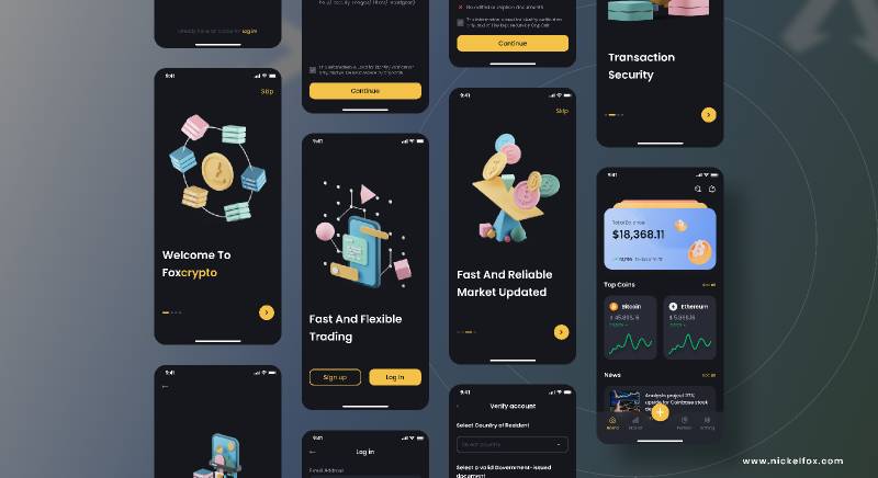 Foxcrypto - Crypto App Figma Mobile Template