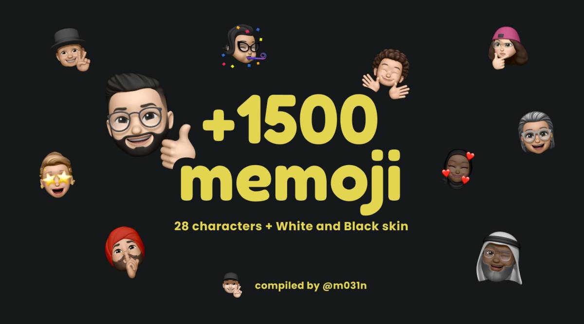 Free +1500 memoji Pack (Figma)
