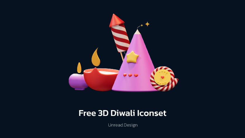 Free 3D Diwali Icons Figma Template